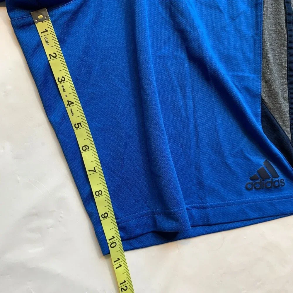 Adidas DualThreat Athletic‎ Shorts Mens Medium 3 Stripes Blue Sports Athleisure
